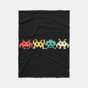 80s Video Game Vintage Retro Arcade 2 Fleece Blanket