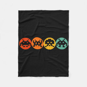 80s Video Game Vintage Retro Arcade Fleece Blanket
