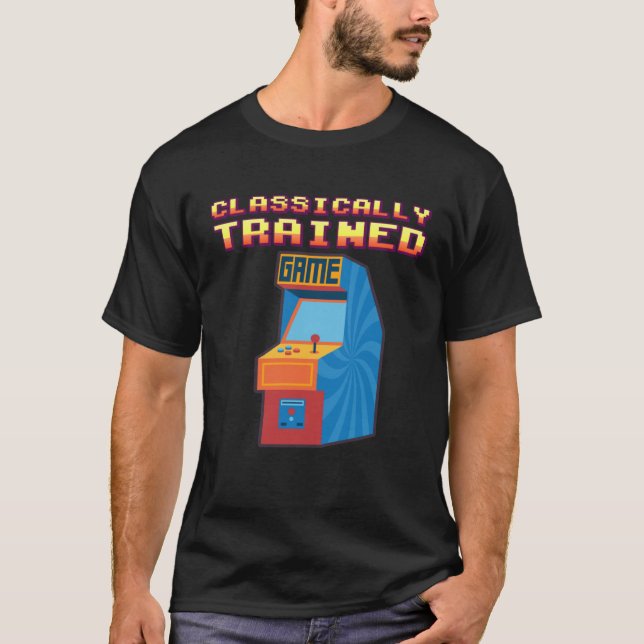 80S Video Games Arcade retro Classically Trained g T-Shirt (Front)