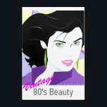 80's Vintage Beautifull Woman pop art<br><div class="desc">An elegant and sophisticated art piece. A woman wearing 1980s fashion,  awakening in us the desire to display it in a special place to admire and certainly travel back in time.</div>