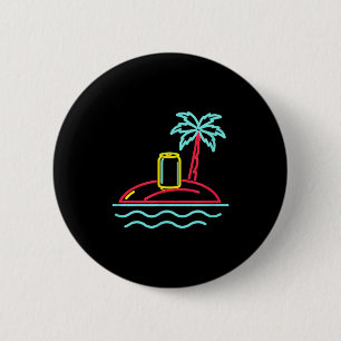 80s vintage beer retro sign style miami hawaii 6 cm round badge