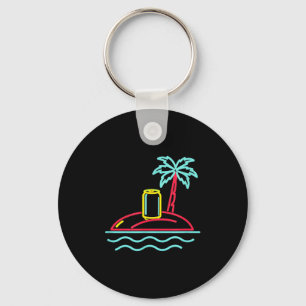 80s vintage beer retro sign style miami hawaii key ring