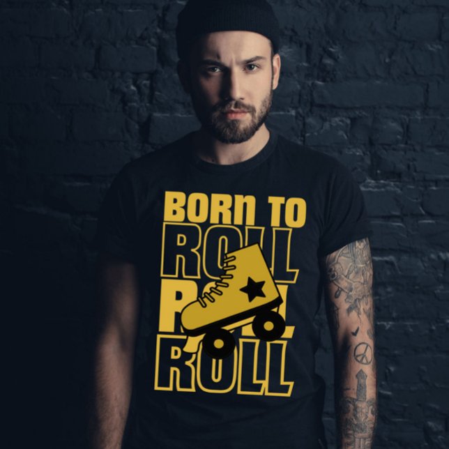 80s Vintage Born to roll Sakters black T-Shirt (Creator Uploaded)