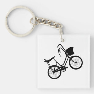 80's Wheelie (Black)  Key Ring