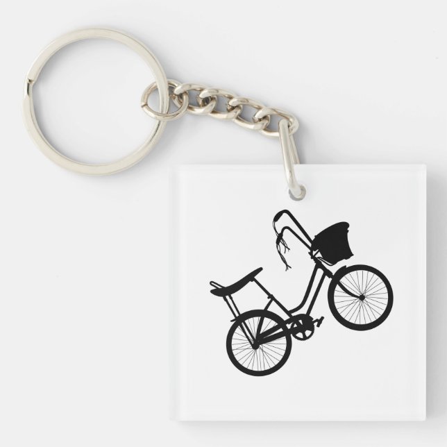 80's Wheelie (Black)  Key Ring (Front)