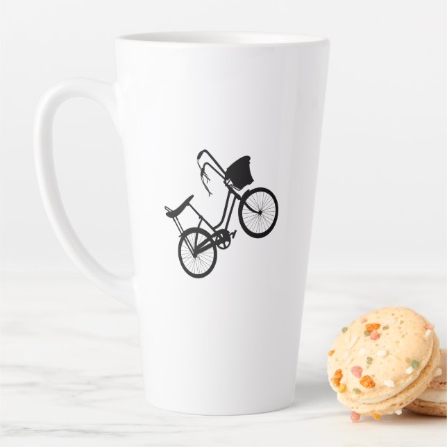 80's Wheelie (Black) Latte Mug (In Situ)