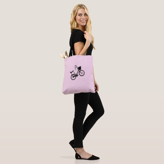 80's Wheelie (Black)  Tote Bag (On Model)