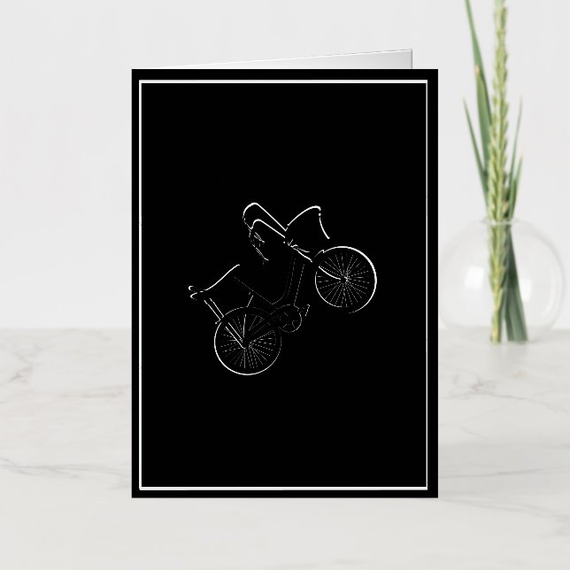 80's Wheelie Foil Greeting Card (Front)