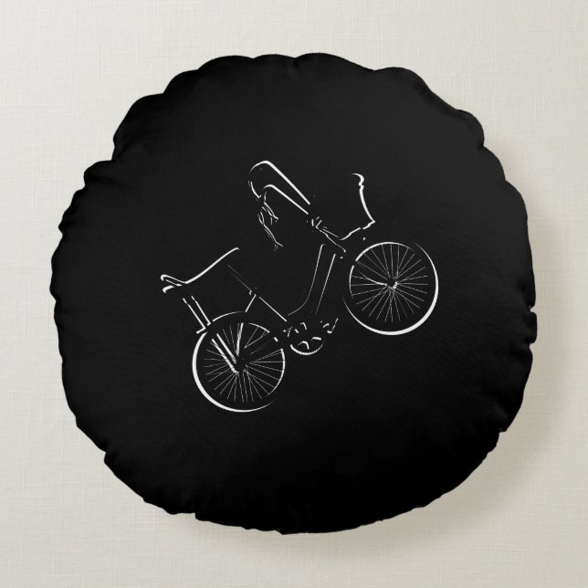 80's Wheelie Round Cushion (Front)