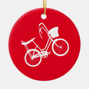 80's Wheelie (White) Ceramic Ornament