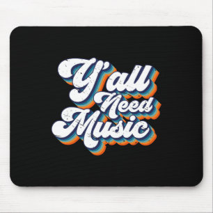 80s Y'all Need Music 1980s Retro Vintage Throwback Mouse Pad