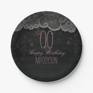 80th 85th 90th 91st 92nd 97th 98th 99th Birthday Paper Plate