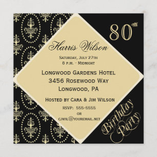 80th-89th Birthday Invitations