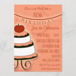 80th - 89th Birthday Party Invitations