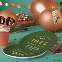 80th Birthday 1942 Green Gold Love Personalised