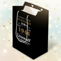 80th Birthday 1946 Add Name Legend Black Gold