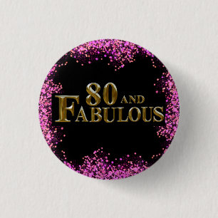 80th Birthday  3 Cm Round Badge