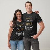 80th Birthday Add Name Year Legendary Black Gold T-Shirt (Unisex)