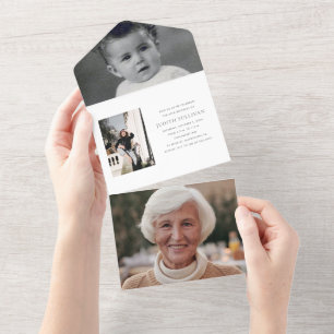 80th Birthday All In One Invitation