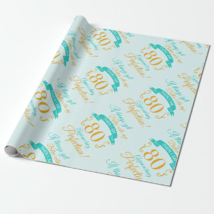 80th Birthday Better With Age Wrapping Paper