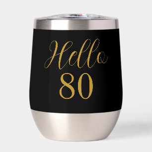 80th Birthday Black Gold Birthday Party Favour