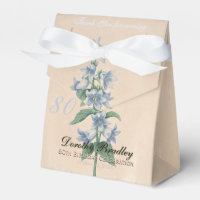 80th Birthday Botanical Campanula Thank You Favour