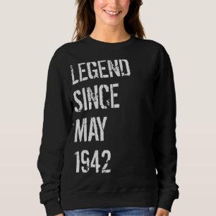80th Birthday Boys Girls Born May 1942 80 Year Old Sweatshirt