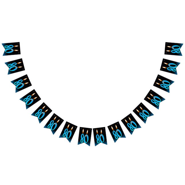 80th birthday candles with eyeballs bunting  (All)