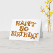 80th Birthday card for a cookie lover (Yellow Flower)