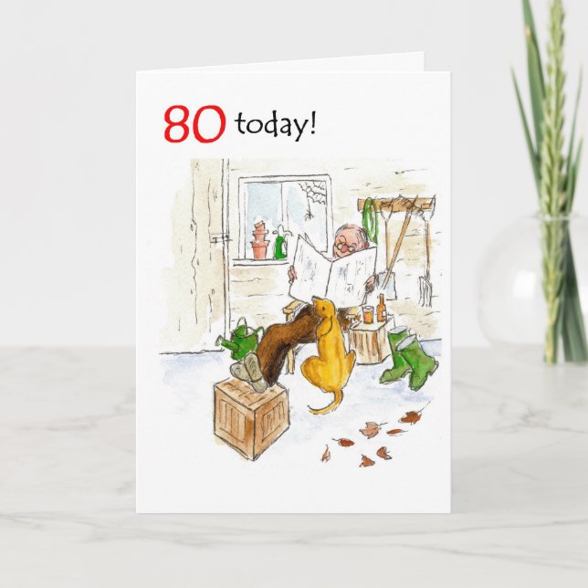 80th Birthday Card for a Man (Front)