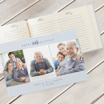 80th Birthday Celebration Multiple Photo Collage Guest Book<br><div class="desc">Celebrate a loved ones birthday milestone with our modern and minimal personalised multiple photo collage birthday milestone celebration guest book. The design features clean and minimal three photo collage layout to display your own beautiful photos. Personalise with age, name and birth date. The background colour can also be changed to...</div>