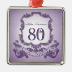 80th Birthday Celebration Personalised Ornament