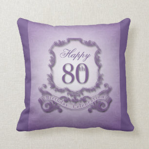 80th Birthday Celebration with Message (back) Cushion