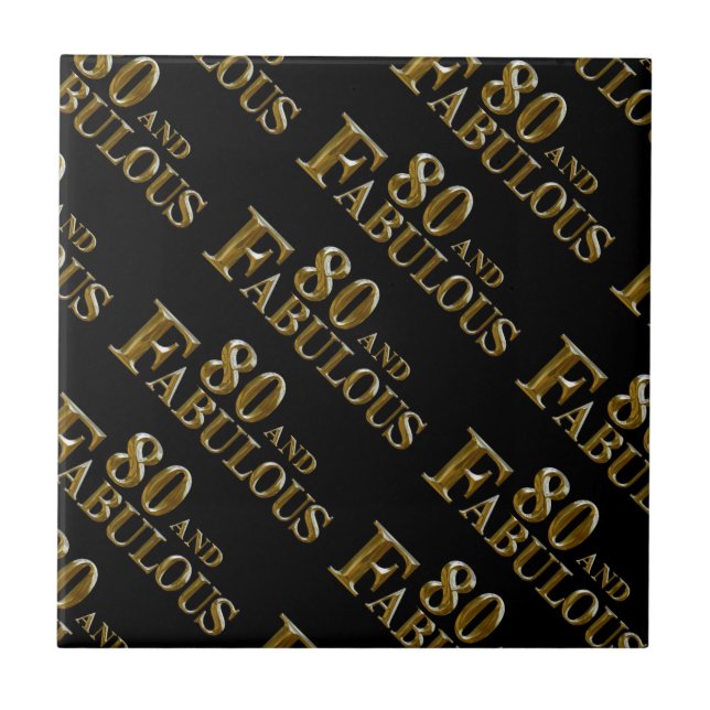 80th Birthday  Ceramic Tile (Front)