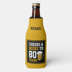 80th Birthday Cheers & Beers to 80 Years Bottle Cooler