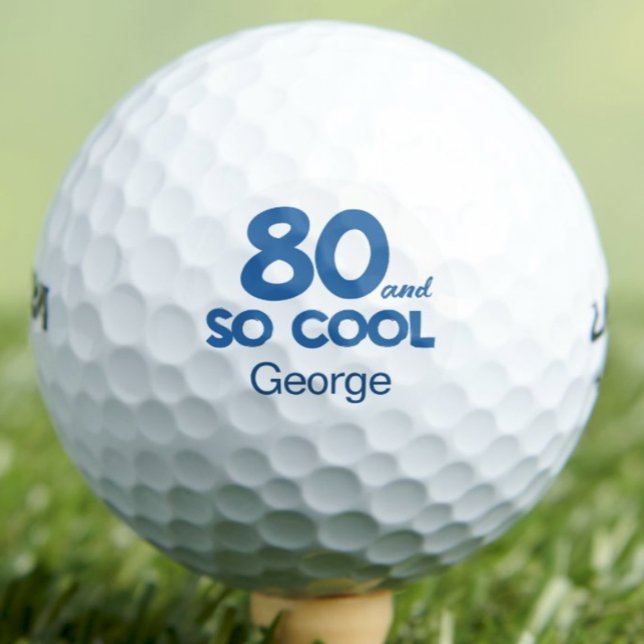 80th Birthday Classic 80 and So Cool Blue Golf Balls (Creator Uploaded)
