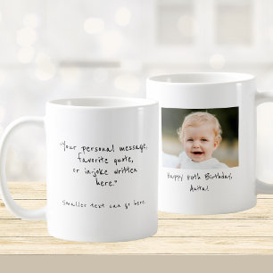 80th Birthday custom photo and message Coffee Mug