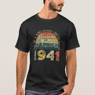80Th Birthday Decorations April 1941 Men Women 80 T-Shirt