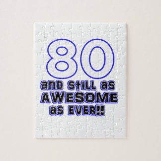 80th birthday design jigsaw puzzle