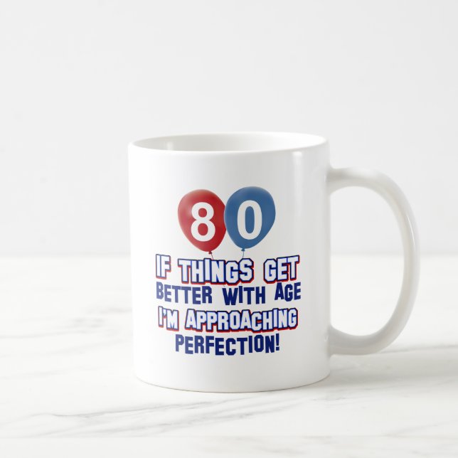 80th birthday designs coffee mug (Right)