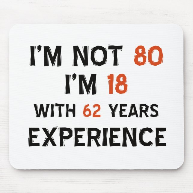 80th birthday designs mouse pad (Front)