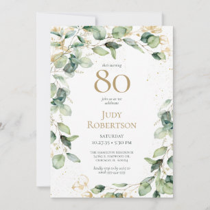 80th Birthday Eucalyptus Card Request