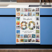 80th Birthday Family Photo Collage Template