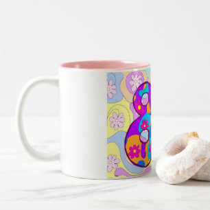 80th Birthday Flowery Retro Birthday Mug