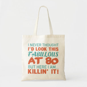 80th Birthday For Fabulous Women Tote Bag