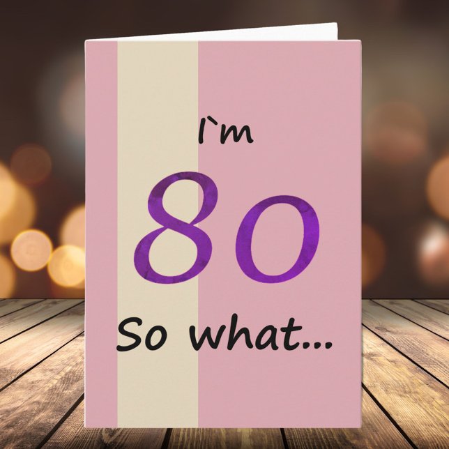 80th Birthday for Her Funny Motivational Card (Creator Uploaded)