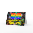 80th Birthday: Fun, Colourful Celebratory Firework