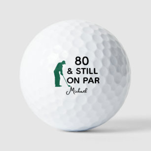 80th Birthday Funny Custom Golf Ball with Name