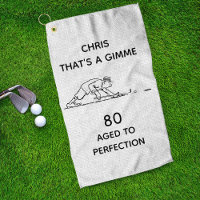 80th Birthday Funny Golfer Personalised Name