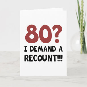 80th Birthday Gag Gift Card